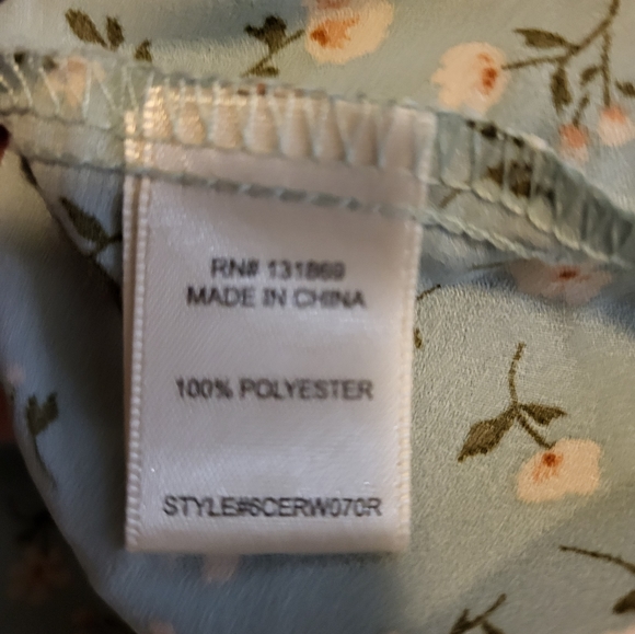 Inspired Hearts - Light Blue Floral Ruffle Dress, Size M - Picture 10 of 10